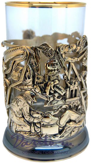 Подстаканник из латуни «МЧС»