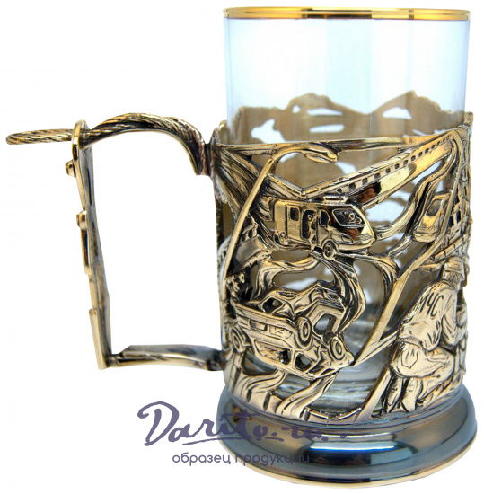 Подстаканник из латуни «МЧС»