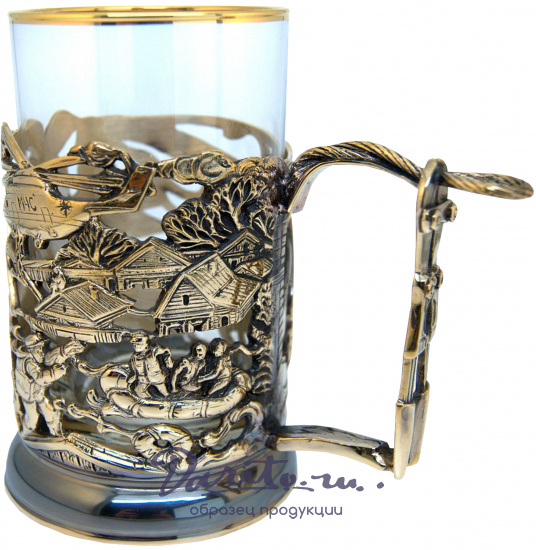 Подстаканник из латуни «МЧС»