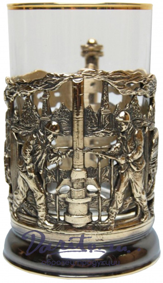 Подстаканник из латуни «Нефтедобыча»