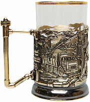 Подстаканник из латуни «Нефтедобыча»