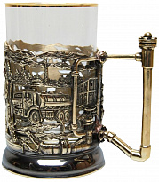 Подстаканник из латуни «Нефтедобыча»