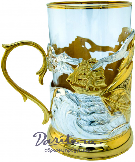 Подстаканник в подарок «Парусник»