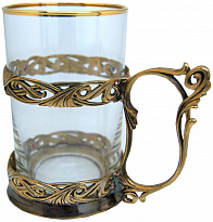 Подстаканник из латуни «Самоцветы»