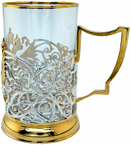 Подстаканник с серебрением, золочением, эмалью «СВР»