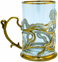 Подстаканник с золочением и серебрением «Тюльпан»