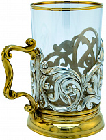 Подстаканник с золочением и серебрением «Христос Воскрес»