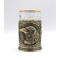 Подстаканник из латуни «Ворон»