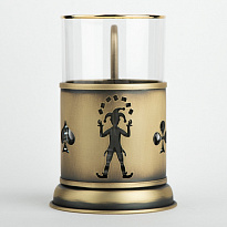 Подстаканник из латуни «Игральные карты»