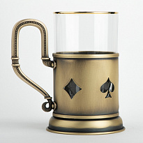 Подстаканник из латуни «Игральные карты»