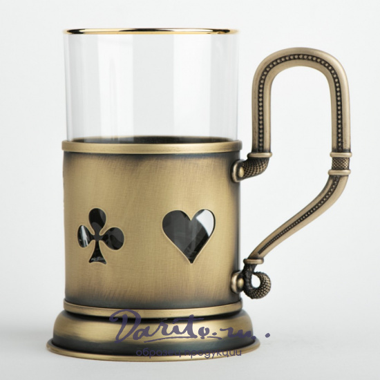 Подстаканник из латуни «Игральные карты»
