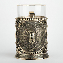 Подстаканник из латуни «Медведь»