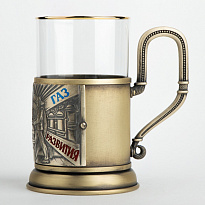 Подстаканник из латуни с эмалью «Нефть и газ»