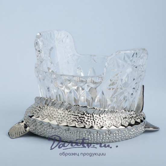 Хрустальная икорница «Осётр»