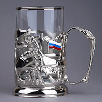 Подстаканник из латуни с никелированием «ВКС»