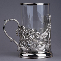 Подстаканник с никелированием «Георгий Победоносец»