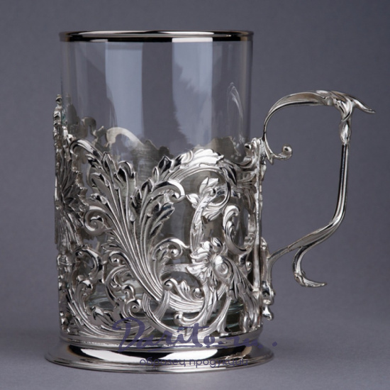 Подстаканник с никелированием «Герб орнаментальный»