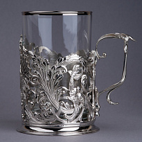 Подстаканник с никелированием «Герб орнаментальный»