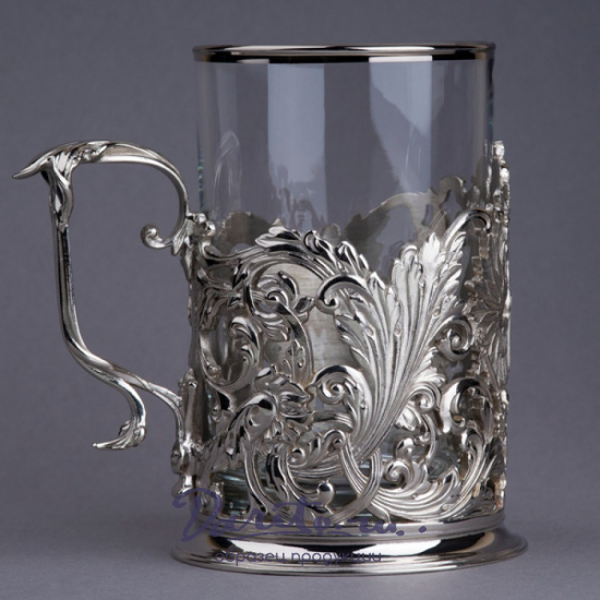 Подстаканник с никелированием «Герб орнаментальный»