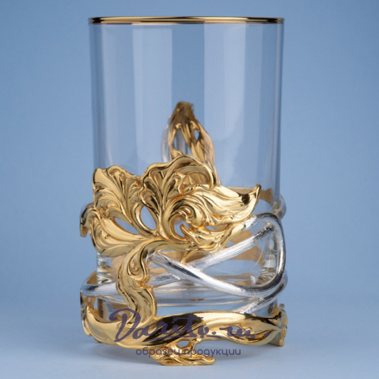 Подстаканник с золочением и серебрением «Ирис»