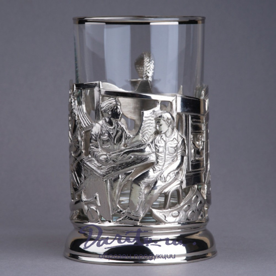 Подстаканник из латуни с никелированием «Медицина»