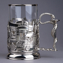 Подстаканник из латуни с никелированием «Медицина»