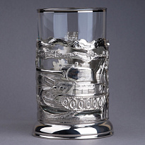 Подстаканник с никелированием «Танки»