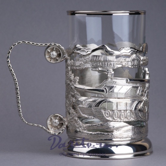 Подстаканник с никелированием «Танки»