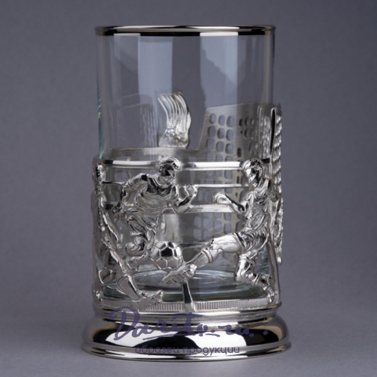 Подстаканник из латуни с никелированием «Футбол»