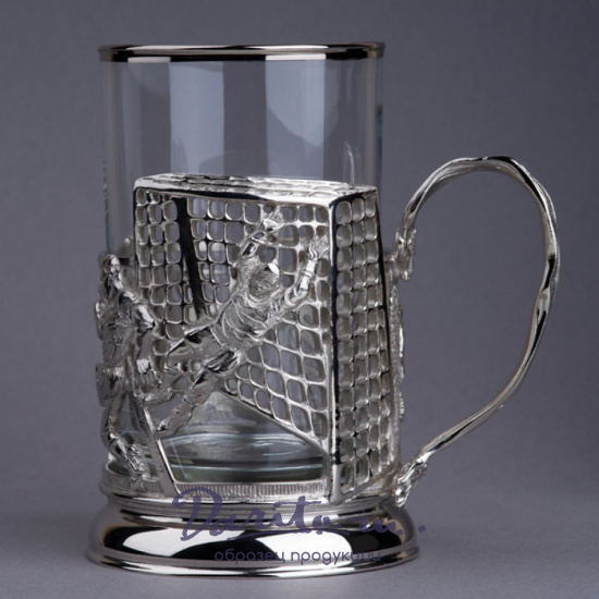 Подстаканник из латуни с никелированием «Футбол»