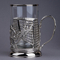 Подстаканник из латуни с никелированием «Футбол»