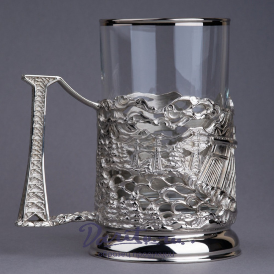 Подстаканник из латуни с никелированием «Энергетики»