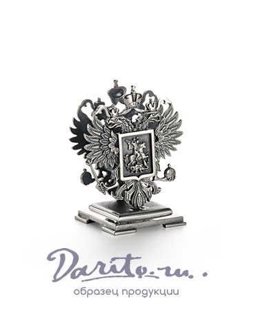 Серебряная подставка для визиток ''Держава