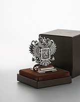 Серебряная подставка для визиток ''Держава