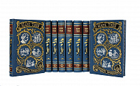Собрание сочинений Марка Твена в 8-ми томах в кожаном переплете с тиснением