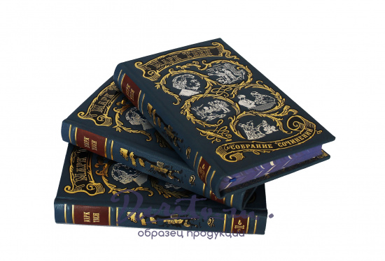 Собрание сочинений Марка Твена в 8-ми томах в кожаном переплете с тиснением