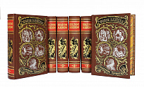 Собрание сочинений Шолома Алейхемова в 6-ти томах в кожаном переплете с тиснением золотой фольгой