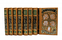 Собрание сочинений М. Шолохова в 8-ми томах в кожаном переплете с тиснением