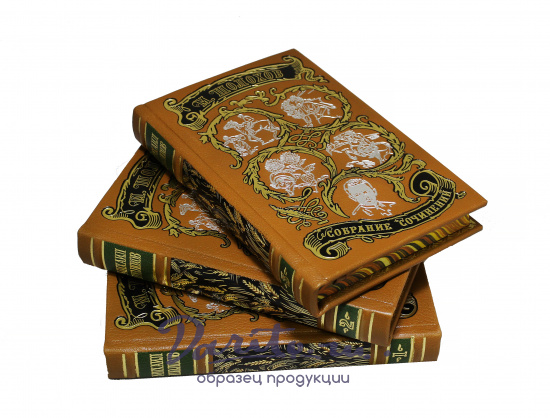 Собрание сочинений М. Шолохова в 8-ми томах в кожаном переплете с тиснением