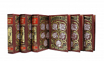 Собрание сочинений Б. Шоу в 6-ти томах в кожаном переплете с тиснением цветной фольгой