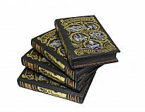 Собрание сочинений В. Высоцкого в 4 томах в кожаном переплете с тиснением 