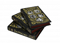 Собрание сочинений O. Генри в 3 томах в кожаном переплете с тиснением цветной фольгой