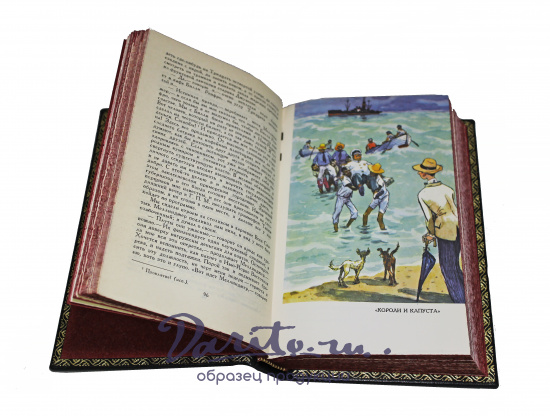 Собрание сочинений O. Генри в 3 томах в кожаном переплете с тиснением цветной фольгой