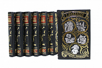 Собрание сочинений Ги Де Мопассан в 7 томах в кожаном переплете с тиснением