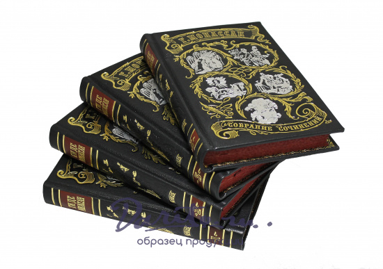 Собрание сочинений Ги Де Мопассан в 7 томах в кожаном переплете с тиснением