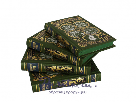 Собрание сочинений А.С. Грина  в 6 томах в кожаном переплете с тиснением цветной фольгой