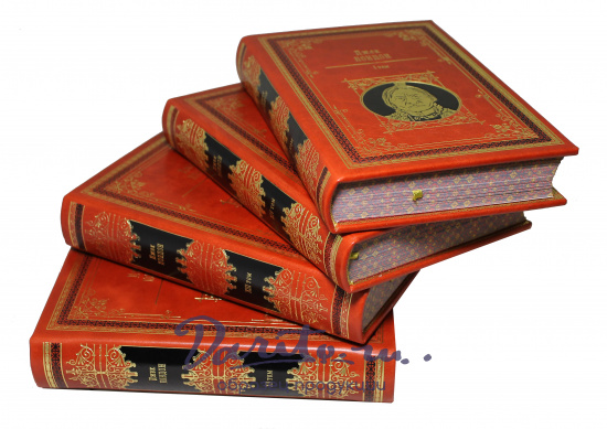 Собрание сочинений Джека Лондона в 14 томах в кожаном переплете ручной работы