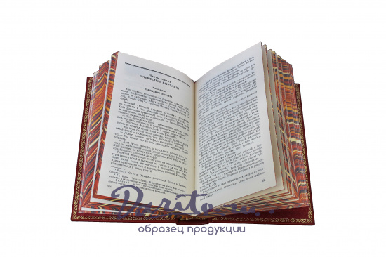 Собрание сочинений И. Ефремова в 6 томах в кожаном переплете с тиснением цветной фольгой