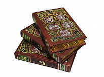 Собрание сочинений Ильфа и Петрова в 5 томах в кожаном переплете с тиснением цветной фольгой