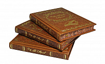 Собрание сочинений Крылова И.А. в 3 томах в кожаном переплете с тиснением золотой фольгой